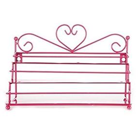 img 1 attached to 💕 3 Tier Heart Design Nail Polish Organizer and Display Stand for Countertop (Pink)