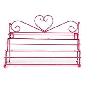 img 2 attached to 💕 3 Tier Heart Design Nail Polish Organizer and Display Stand for Countertop (Pink)