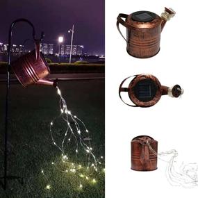 img 1 attached to 🌼 Watering Can Solar Lights: Illuminate Your Outdoor Space with Enchanting Cascade of Fairy String Lights, Creating a Romantic Ambiance for Lawn, Patio, Garden, and More!