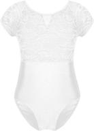 🩰 agoky big girls lace back turtle neck retro dancewear, ballet, gymnastics leotard costume логотип