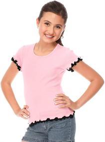 img 1 attached to Kavio Girls Lettuce Short Sleeve