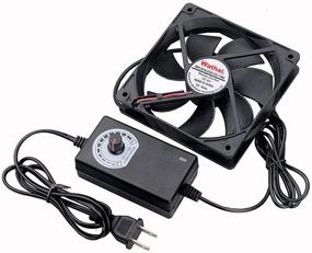 img 4 attached to Wathai 120mm x 25mm AC Powered Fan with Speed Controller 3V-12V - Ideal for Cooling Xbox, DVR, Playstation, and Other Components