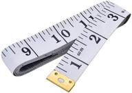 📏 soft tape measure: 60-inch double scale ruler for weight loss, body measurements, sewing & crafts - white logo