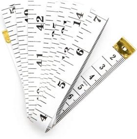 img 1 attached to 📏 Soft Tape Measure: 60-inch Double Scale Ruler for Weight Loss, Body Measurements, Sewing & Crafts - White