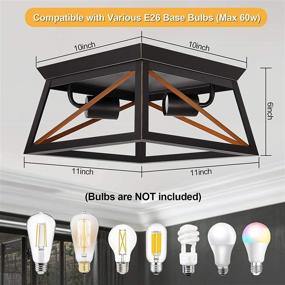 img 2 attached to Потолочный светильник для фермы Boncoo Industrial Entryway