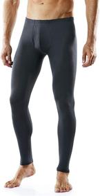 img 1 attached to ❄️ Winter Warmth: TSLA Men's Thermal Underwear Pants for Cold Weather, Heated Fleece-Lined Long Johns Leggings, Winter Base Layer Bottoms