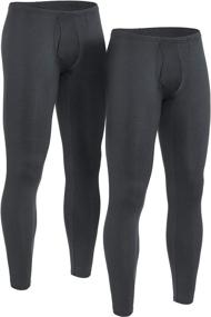 img 3 attached to ❄️ Winter Warmth: TSLA Men's Thermal Underwear Pants for Cold Weather, Heated Fleece-Lined Long Johns Leggings, Winter Base Layer Bottoms