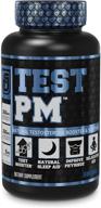 💪 test pm testosterone booster & sleep aid supplement: promote recovery, muscle growth, fat loss – night time muscle builder with ashwagandha, l-theanine & more (60 natural veggie pills) logo