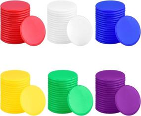 img 1 attached to 🎲 Coopay 300 Mixed Color Counting Chips: Plastic Markers for Bingo & Token Games - White, Blue, Green, Yellow, Red, Purple