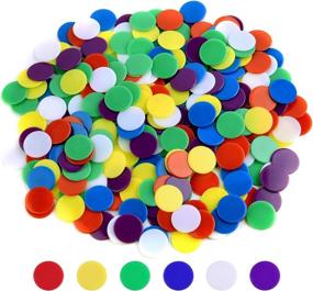 img 4 attached to 🎲 Coopay 300 Mixed Color Counting Chips: Plastic Markers for Bingo & Token Games - White, Blue, Green, Yellow, Red, Purple