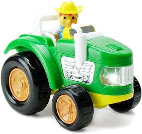 img 1 attached to 🚜 Boley Green Farm Tractor - Educational Lights and Sounds Toy for Kids, Children, Toddlers - Perfect for Hours of Pretend Play! Ideal Stocking Stuffer!