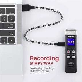 img 2 attached to EVISTR 16GB Digital Voice Activated Recorder with Playback, Upgraded Compact Tape Recorder for Lectures, Meetings, Interviews, USB Charge, MP3 - Mini Audio Recorder