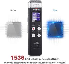 img 3 attached to EVISTR 16GB Digital Voice Activated Recorder with Playback, Upgraded Compact Tape Recorder for Lectures, Meetings, Interviews, USB Charge, MP3 - Mini Audio Recorder