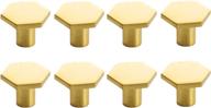🔘 8-pack bino cabinet knobs - 1" diameter (25mm), brass - dresser drawer knobs and pulls handles for dressers logo