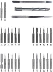 img 3 attached to 🔧 36-в-1 Профессиональный набор отверток: набор из магнитной S2 стали для очков, очков, iPhone, планшета, MacBook, Xbox, мобильного телефона, ПК и т. д. - KER