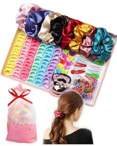 img 4 attached to Christmas Hair Accessories Variety Pack: Hair Scrunchies, Bands & Ties for Girls and Women in Assorted Colors - Perfect Christmas Gifts for Women and Teenage Girls