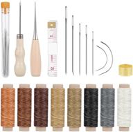 🧵 paxcoo 31 pcs leather hand sewing craft tools bundle for leather and canvas sewing: needles, waxed thread, drilling awl included logo