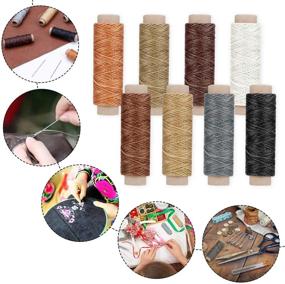 img 1 attached to 🧵 Paxcoo 31 Pcs Leather Hand Sewing Craft Tools Bundle for Leather and Canvas Sewing: Needles, Waxed Thread, Drilling Awl Included