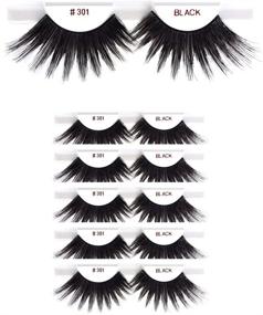 img 2 attached to 💃 Enhance Your Look with 6packs Eyelashes - #301 Christina, 100% Human Hair Fake Eyelashes