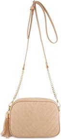 img 4 attached to Classic Crossbody Handbags & Wallets with Tassel Zipper for Women – Simple and Stylish