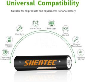 img 1 attached to 🔋 Shentec AAA Rechargeable Batteries (8 Packs) - 1000mAh NiMH with Charger