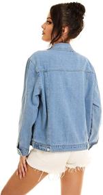 img 1 attached to Oversize Vintage Jackets Original Trucker Women's Clothing
