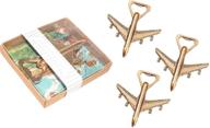 ✈️ set of 12 airplane bottle openers in gift box – perfect baby shower return gifts, travel-themed beer opener party favors, ideal for wedding & birthday decorations логотип