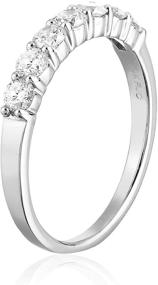 img 1 attached to 💎 Vir Jewels 1/2 cttw 7 Stone Diamond Wedding Band: Elegant 14K White Gold Prong Set Round Design