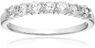 💎 vir jewels 1/2 cttw 7 stone diamond wedding band: elegant 14k white gold prong set round design logo