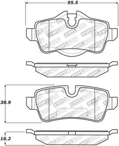 img 2 attached to 🏎️ Высокопроизводительные тормозные колодки StopTech 309.13090 Sport - полный комплект с шайбами и монтажными элементами