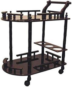 img 1 attached to 🍷 Enhance Your Home Bar with the ORE International Cherry 2-Tier Wine Table