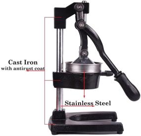 img 2 attached to 🍊 Commercial Manual Citrus Juicer Press - Switol Black, Orange and Lemon Juice Squeezer Extractor