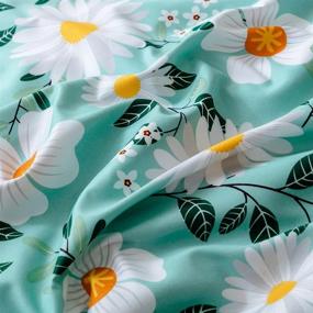 img 1 attached to 🌼 Queen Size Botanical Duvet Cover – Reversible White Daisy Floral Design – 3 Piece Soft Lightweight Microfiber Bedding Set with Zipper Ties – Includes 1 Duvet Cover & 2 Pillowcases – No Comforter Included