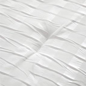 img 1 attached to 🛏️ PRAZVR Queen Comforter Sets – Modern Style Design White Comforter with Pillow Shams (90x90, 4 Pieces)