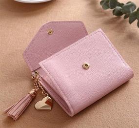 img 3 attached to 👛 Pink Leather Wallet for Women & Girls: Compact Credit Card Holder & Stylish Purse