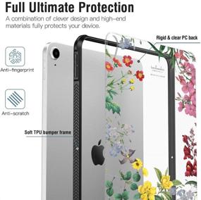 img 2 attached to Dadanism iPad Air 4 Case 2020, Fairy Flowers - Flexible TPU Air-Pillow Edge Bumper Cushion Slim Transparent Cover Shell for 10.9-inch iPad Air 4th Generation, Apple Pencil Charging Support