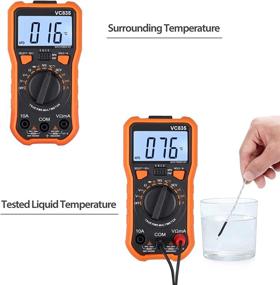 img 3 attached to 🔧 Proster 8233D Pro Digital Multimeter - 2000 Counts TRMS NCV AC DC Current Voltage Temperature Transistor (hFE) Diode Continuity Tester