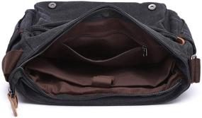 img 1 attached to 👜 Stylish Vintage Canvas Messenger Bag: Perfect School Shoulder Bag for 13.3-15inch Laptop, Ideal Business Briefcase