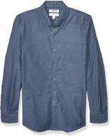👔 superior comfort: goodthreads slim fit long sleeve stretch oxford men's clothing and shirts logo