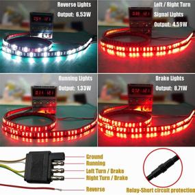 img 3 attached to 🚛 LivTee 60" LED Truck Tailgate Light Bar Strip - Super Bright Tail Brake Backup Reverse Turn Signal Running Lights for Pickup, Trailer, SUV, RV, Van, Car Towing Vehicle - Red/White