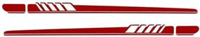 img 4 attached to YOUNGFLY 2Pcs Car Side Body Vinyl Decal Sticker Racing Long Stripe Decals Graphics Self-adhesive Auto Decoration, Red