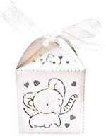 коробки для конфет с узором вырезанного слоника, подарочные сумки на бэби-шауэр или свадьбу (набор из 50 штук) от tinksky. логотип