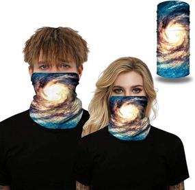 img 1 attached to Versatile 5-Pack Neck Gaiter Balaclava Bandanas: Ideal Face Cover Masks for Men and Women