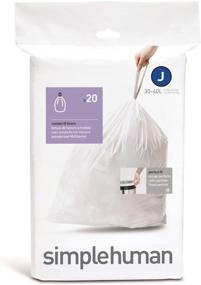 img 1 attached to 🗑️ Simple Human Trash Can Liners, 30-45 L, 1.18mil, Pack of 20