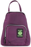 🎒 dime bags club kid mini hemp backpack - stylish and functional with secret pocket (plum) logo