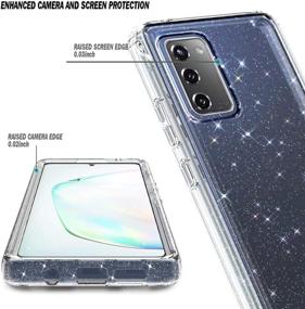 img 2 attached to 📱 NZND Samsung Galaxy S20 FE 5G Case: Full-Body Protective Shockproof Cover with Built-in Screen Protector, Crystal Glitter Clear Design