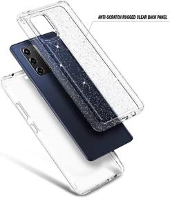 img 1 attached to 📱 NZND Samsung Galaxy S20 FE 5G Case: Full-Body Protective Shockproof Cover with Built-in Screen Protector, Crystal Glitter Clear Design