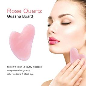 img 2 attached to Natural Jade Gua Sha Facial Tools - Women's Beauty Tools for Holistic Therapy and Acupuncture, Ideal for Face, Eyes, Neck, and Full Body Spa Treatment