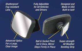 img 1 attached to 🔍 Enhanced Visibility: HD Metal Lens 360° Blind Spot Mirrors, Proudly Made in the USA!