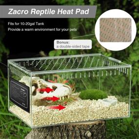 img 1 attached to 🐍 Zacro Reptile Heat Pad - Powerful Under Tank Heater, Ideal for 10-20gal Tanks and Various Reptile Species - Turtle, Snake, Lizard, Frog, Spider, Plant Box - 6 x 8in Heat Mat